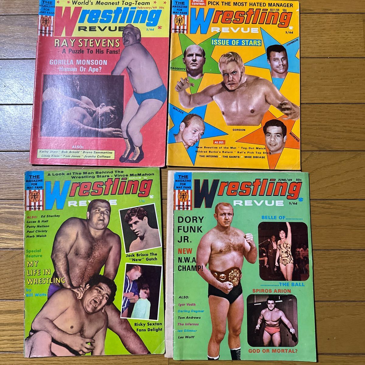 3237 foreign book Professional Wrestling magazine Wrestling REVUE 16 pcs. set 1969/71/72 year 