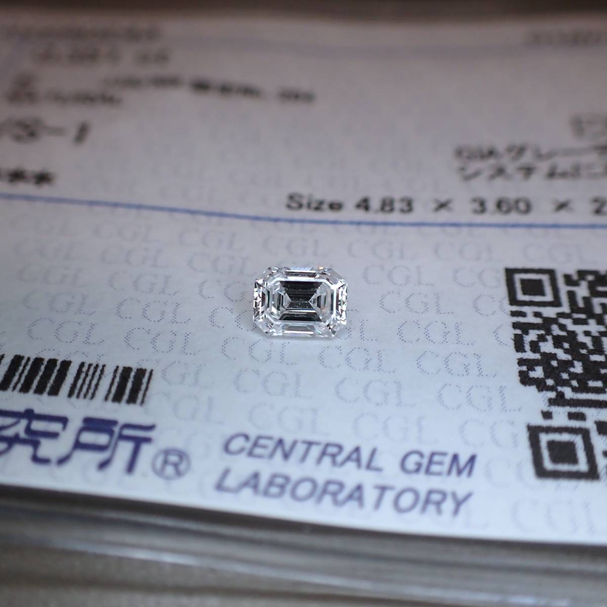 F3640 new goods! natural large grain rarity diamond 0.351ct E VS1 VG,G new goods emerald cut loose 