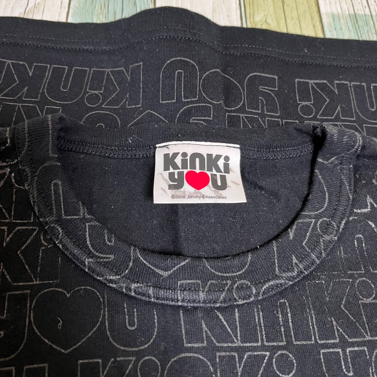 Tシャツ　KinKi Kids KinKi you 緊急ツアーTシャツ 堂本光一 堂本剛　キンキキッズ ブラック 半袖