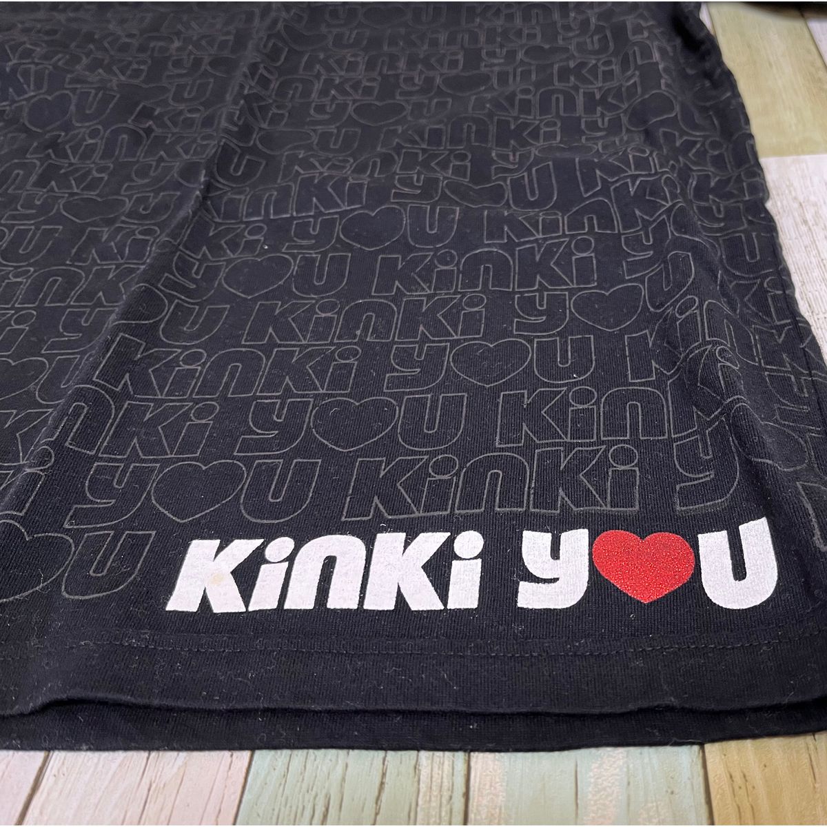 Tシャツ　KinKi Kids KinKi you 緊急ツアーTシャツ 堂本光一 堂本剛　キンキキッズ ブラック 半袖