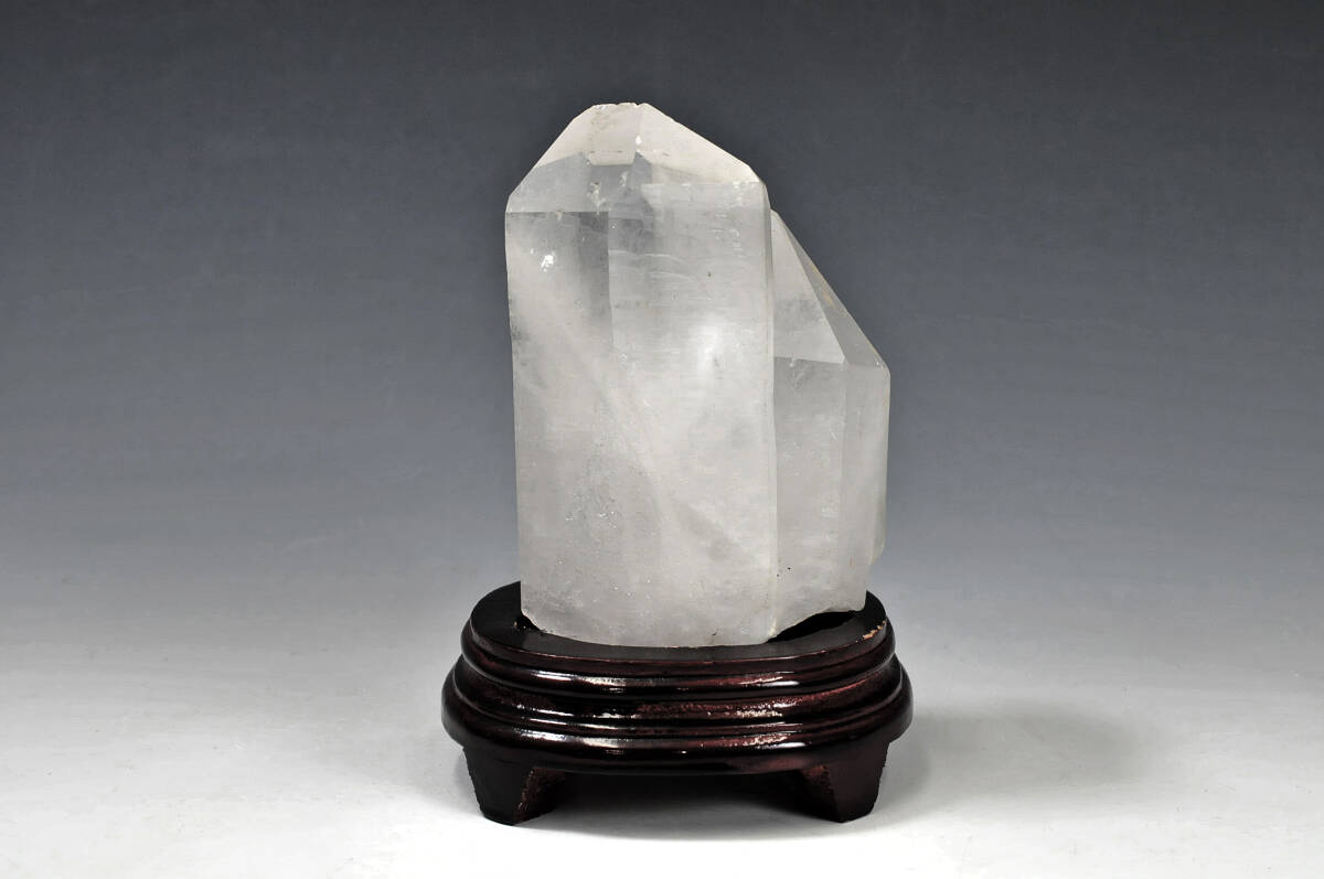 【鉱石】 水晶クラスター 台付 高さ：17cm 横幅：12cm 重量：1.9kg ● パワーストーン 0103008-2の画像5