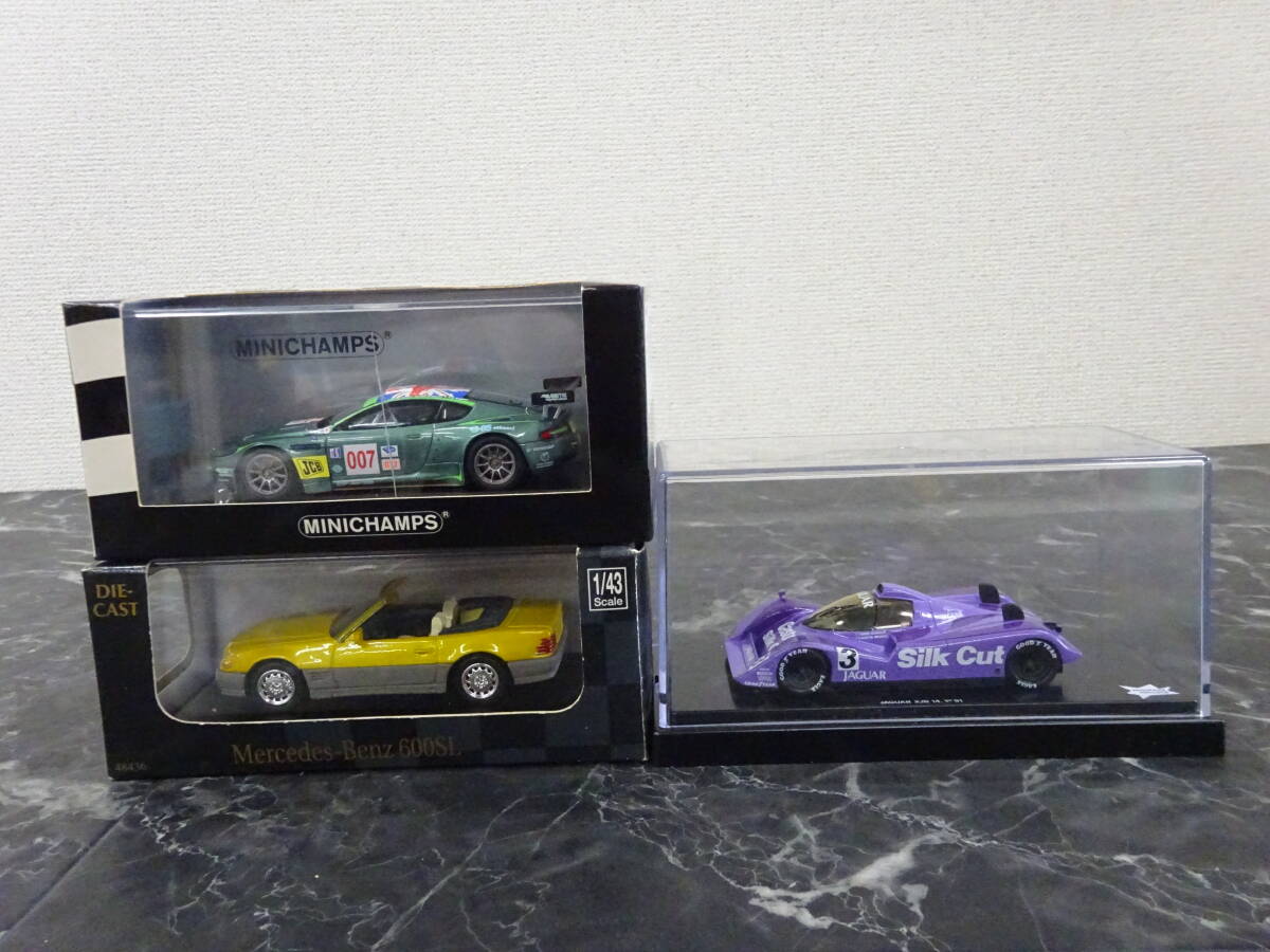 【ミニカー ジャンクセット】 1/43 MINICHAMPS アストンマーチン DBRS9 / provence moulage jaguar xjr 14 / メルセデスベンツ 600SL_画像1