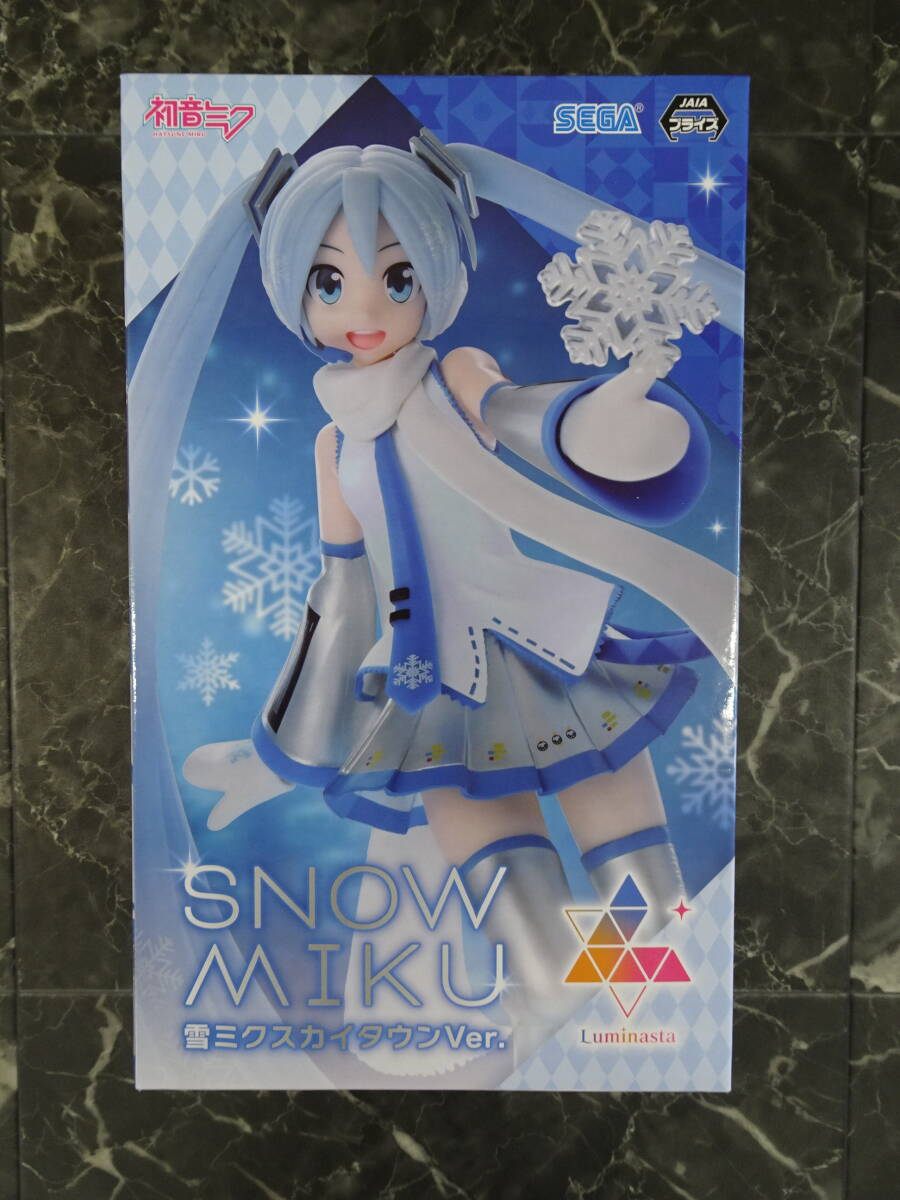 【セガ】初音ミクシリーズLuminasta“SNOW MIKU” ～雪ミクスカイタウンVer.～ フィギュア 未開封品_画像1