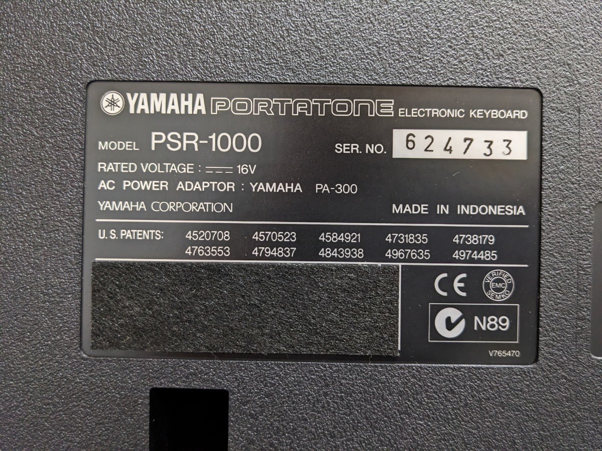 YAMAHA PSR-1000 _画像6