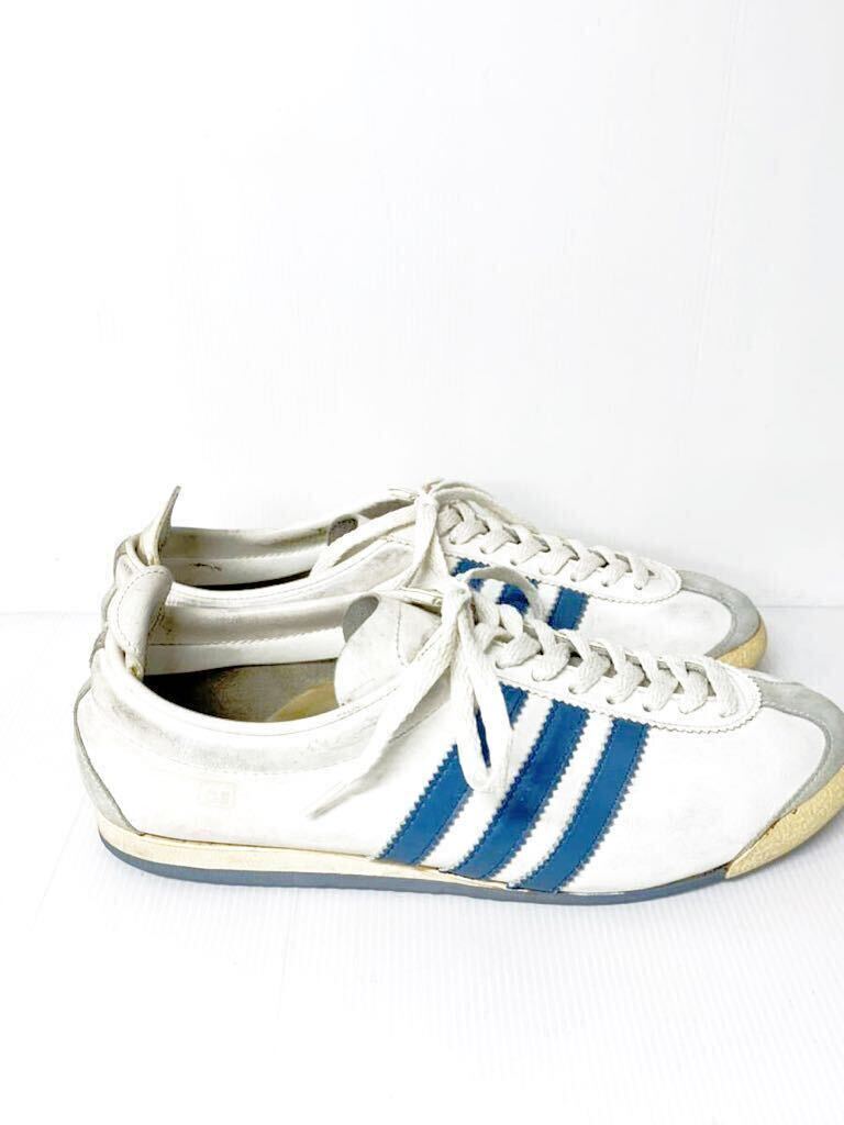 超稀少 ベロ付き vintage adidas Rom west Germany 西ドイツ製品 アウトソール 28.5㎝ アディダス 白 青ニューバランス_画像2