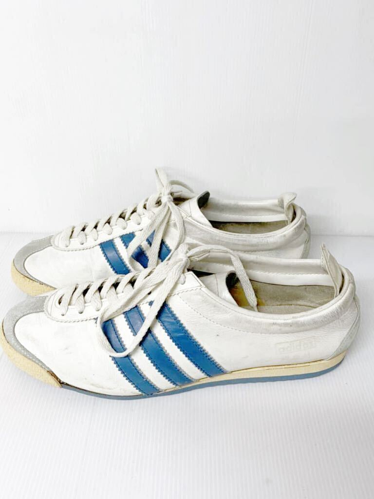 超稀少 ベロ付き vintage adidas Rom west Germany 西ドイツ製品 アウトソール 28.5㎝ アディダス 白 青ニューバランス_画像3