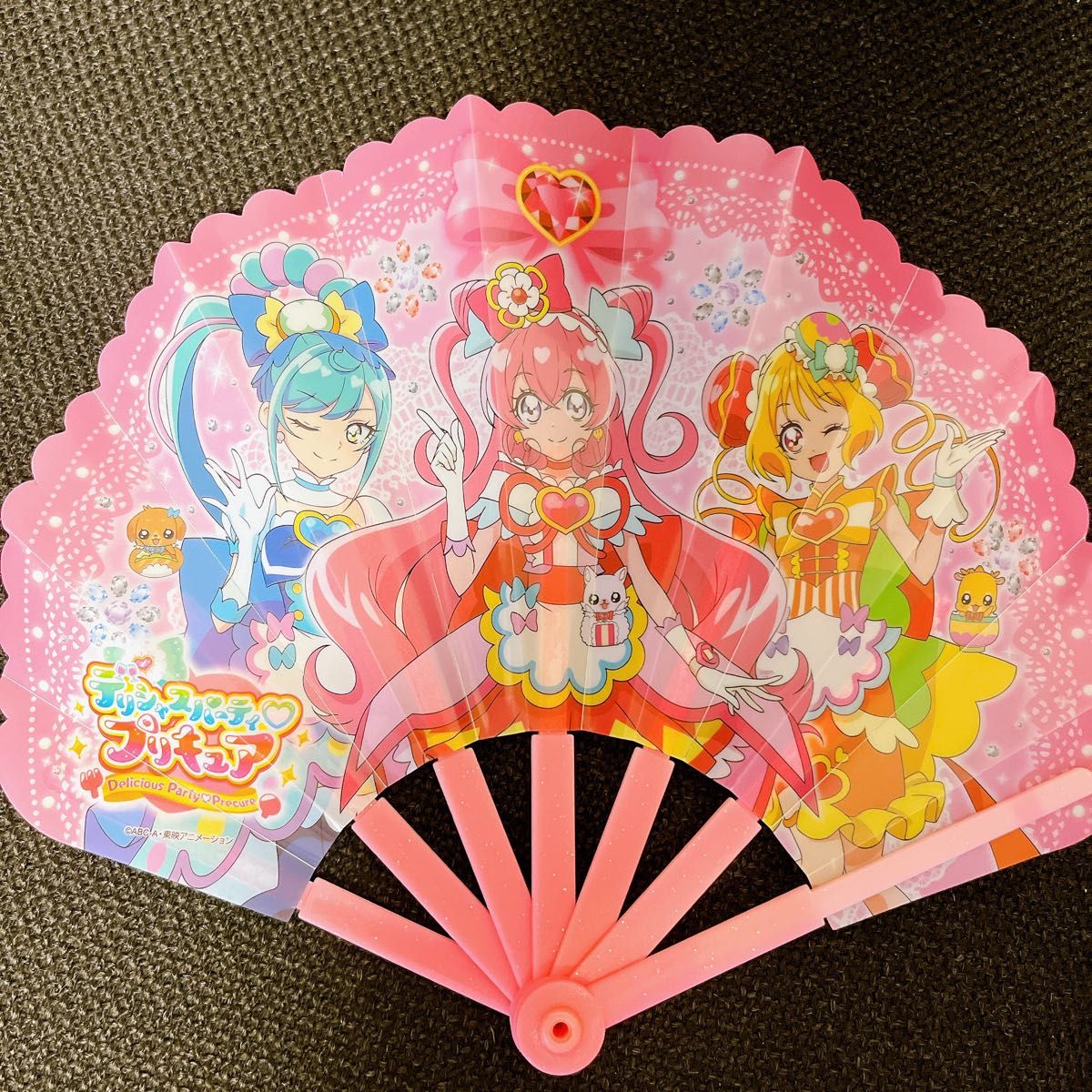 美品プリキュア　扇子　センス　うちわ