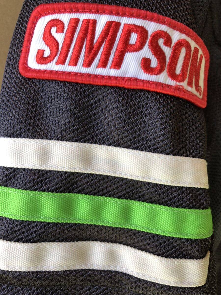 シンプソン (SIMPSON)　半袖切り替え　春夏　メンズMサイズ　メッシュジャケット　バイクジャケット　カワサキ　KAWASAKI　中古　NO294_画像4