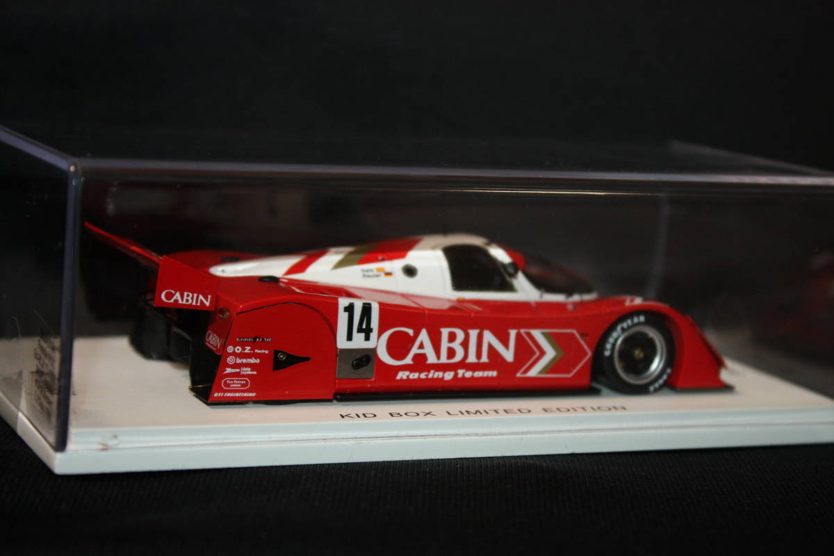 ★スパーク 1/43 KIDBOX特注 300台限定 ポルシェ962C GTI-RLR CABIN 1990年WSPC Suzuka#14(M.Reuter/L.P.Sala) 品番SKB43030の画像5