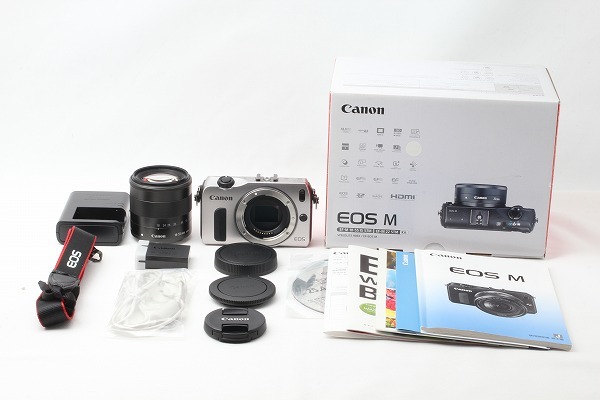 ◆ Как новый ◆ Canon EOS M 18-55 IS STM Lens Kit Серебристый Полный аксессуаров Оригинальная коробка ◇ M43854