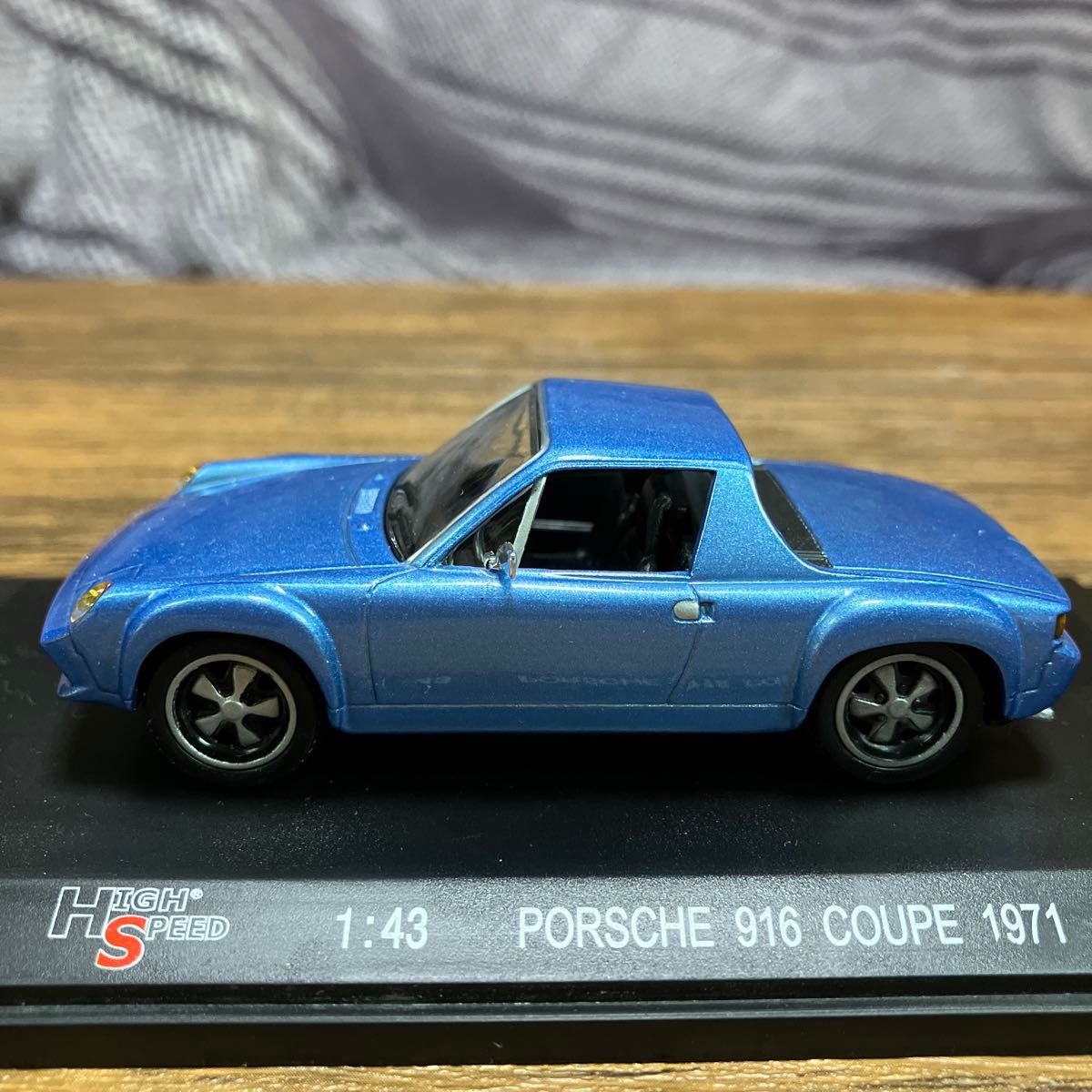 【希少レア車】ハイスピード 1/43 ポルシェ916 クーペ 1971（ライトブルー）ミニカー