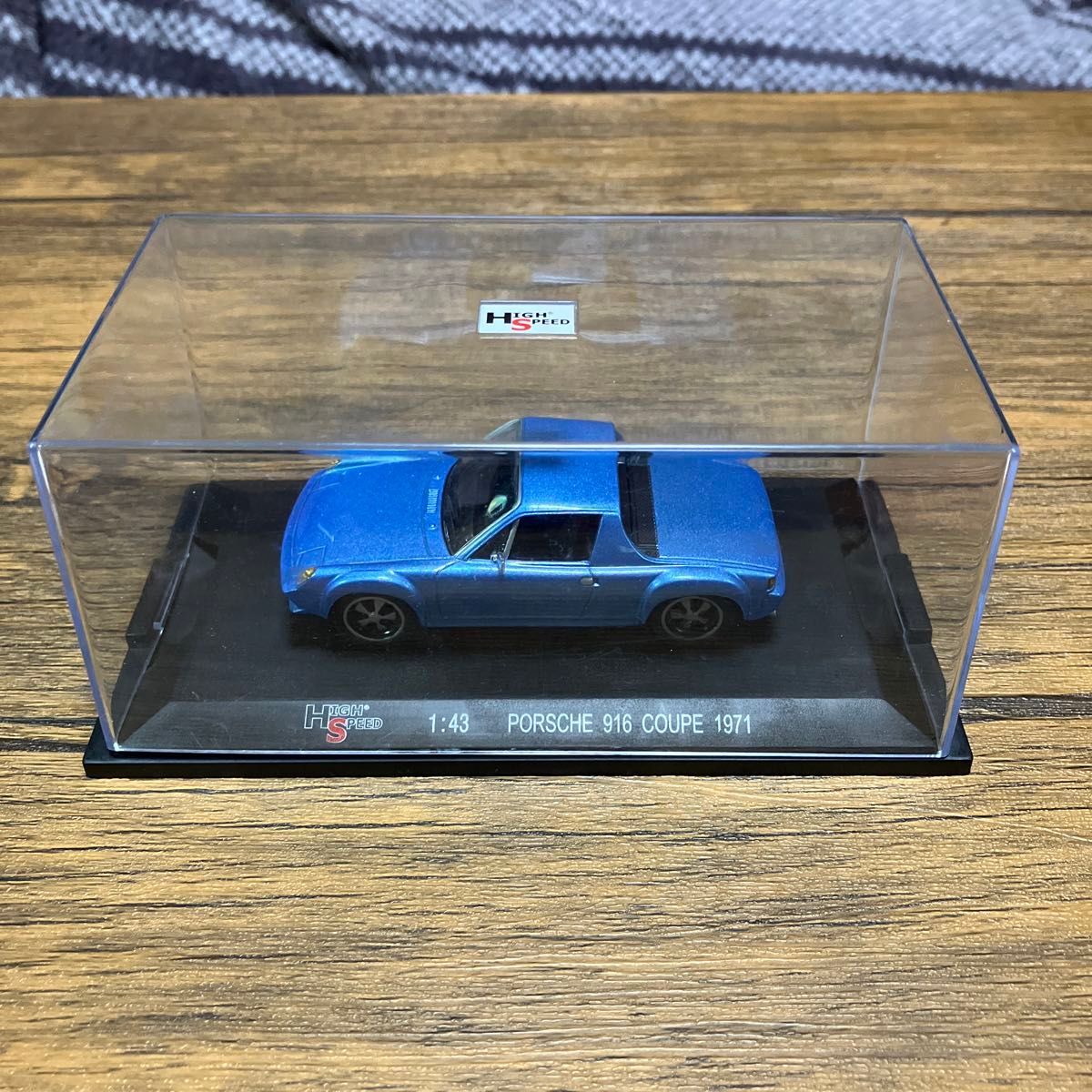 【希少レア車】ハイスピード 1/43 ポルシェ916 クーペ 1971（ライトブルー）ミニカー