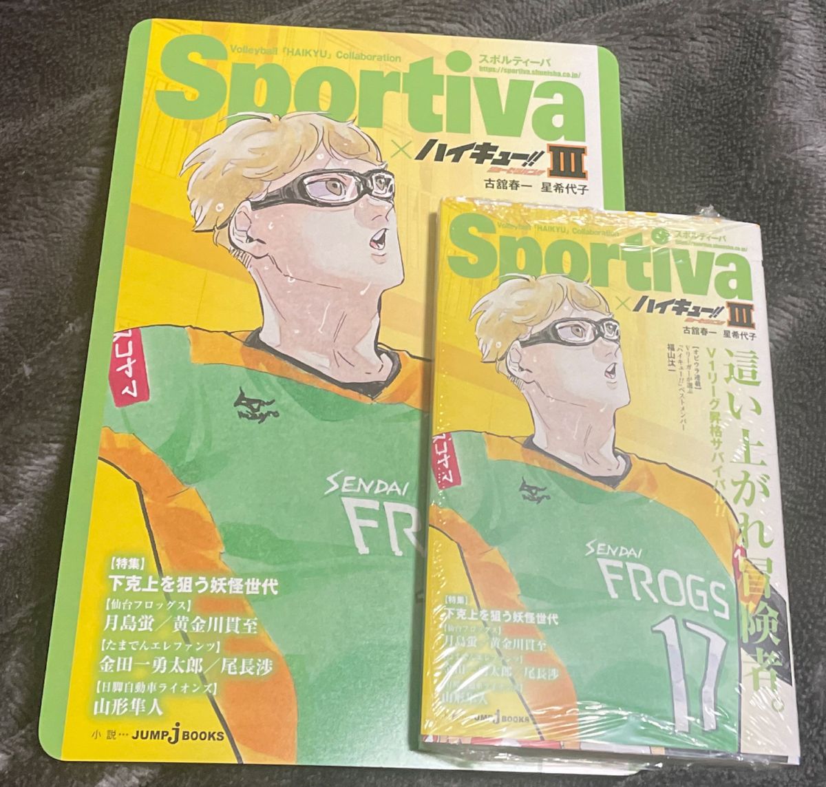 ハイキュー！！　ショーセツバン　Sportiva コラボアニメイト3巻　月島蛍　