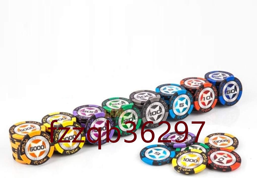 ポーカーチップセット 300枚 ポーカーセット ABS ボックス カジノゲーム フルセット ポーカーチップ カジノチップ テキサスホールデ_画像2