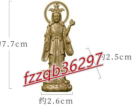 仏像 吉祥天 立像 銅製 富の幸せの守神総 高7.7cm_画像8
