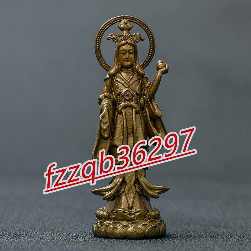 仏像 吉祥天 立像 銅製 富の幸せの守神総 高7.7cm_画像4