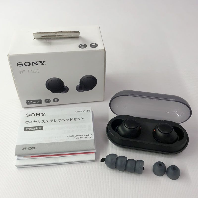 SONY WF-C500/BZ [ wireless stereo headset Bluetooth correspondence ][ serial number : 1181828] shop front / other molding selling together { consumer electronics * mountain castle shop }A2269
