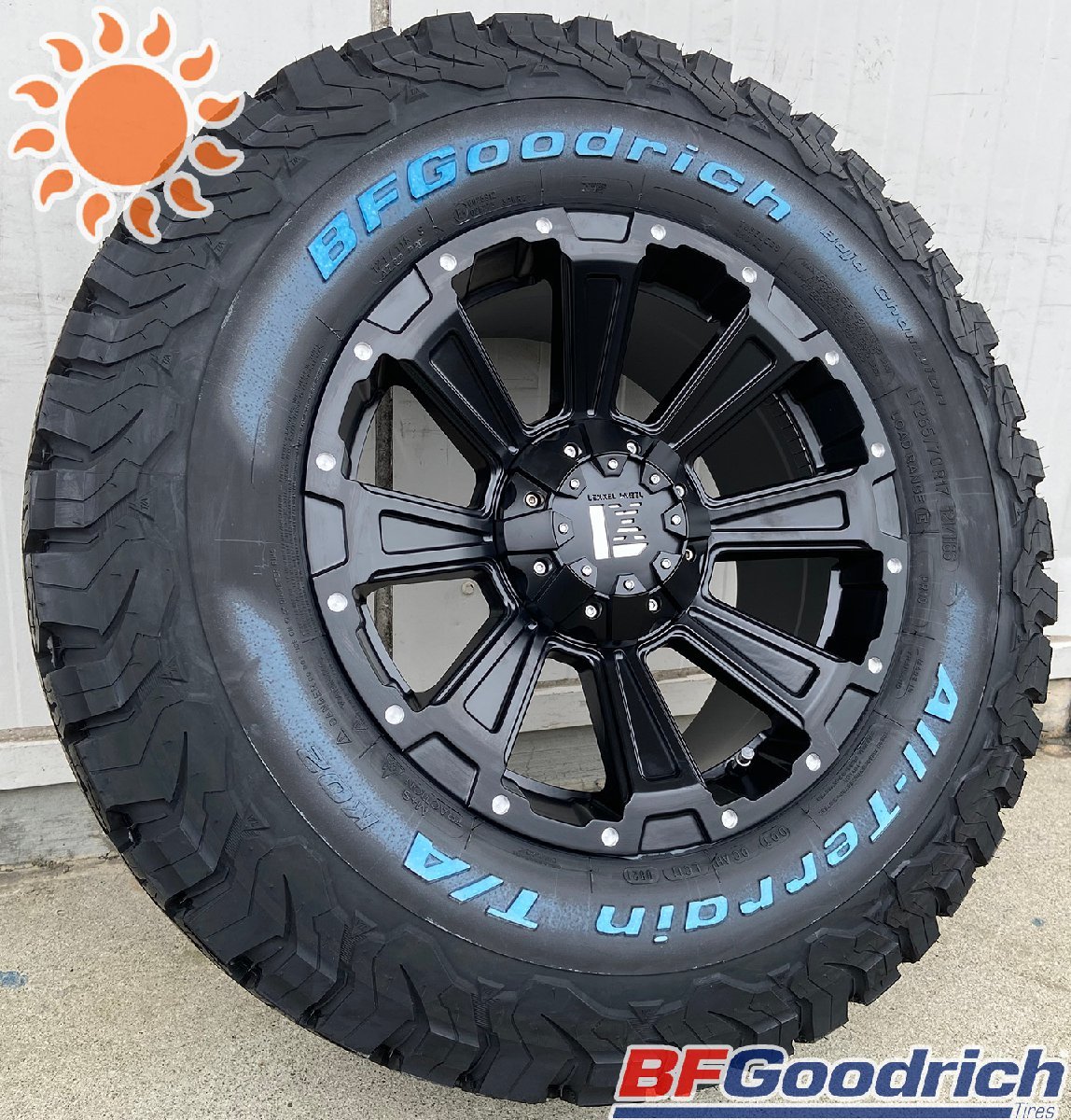 ランクル300（GX,AX,VX,ZX,GRスポーツ）17インチ タイヤホイールセット 4本セット 1台分 BF Goodrich ALLTERRAIN KO2 265/70R17 DeathRock_画像5