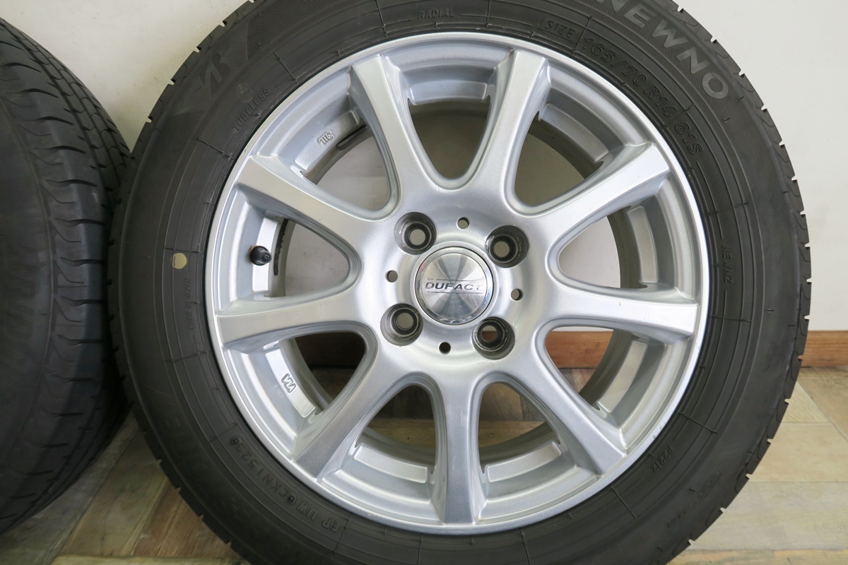 ★デュファクト☆2023年製BS NEWNO 165/70R14☆5.5J 42 PCD100 4H★管理4144_画像3