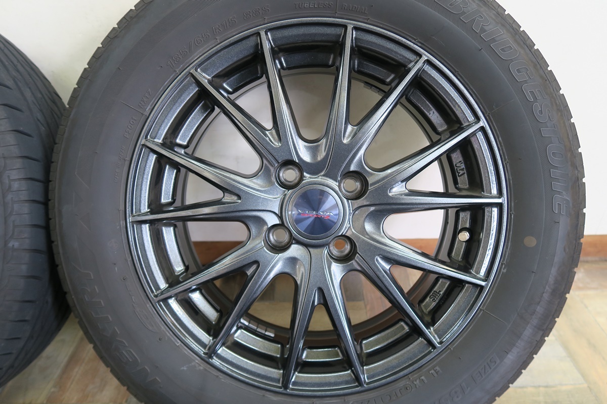 ★ウェッズ VELVA☆NEXTRY 185/65R15☆5.5J 42 PCD100 4H★管理4163の画像3