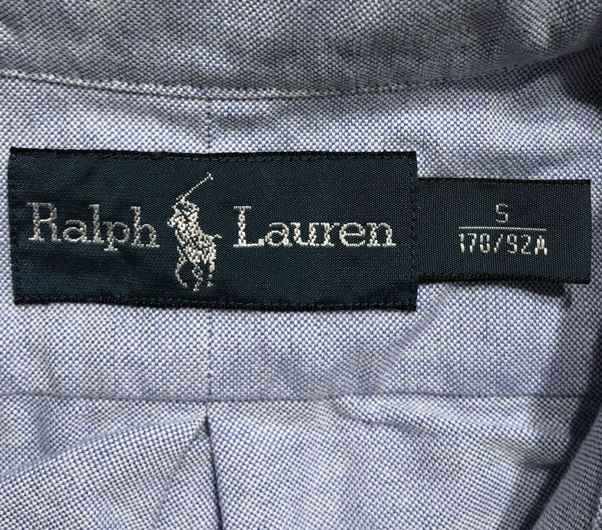 ■ Polo Ralph Lauren ポロ ラルフローレン ■ ポロベア 刺繍 長袖 コットン ボタンダウン シャツ ライトブルー S_画像4