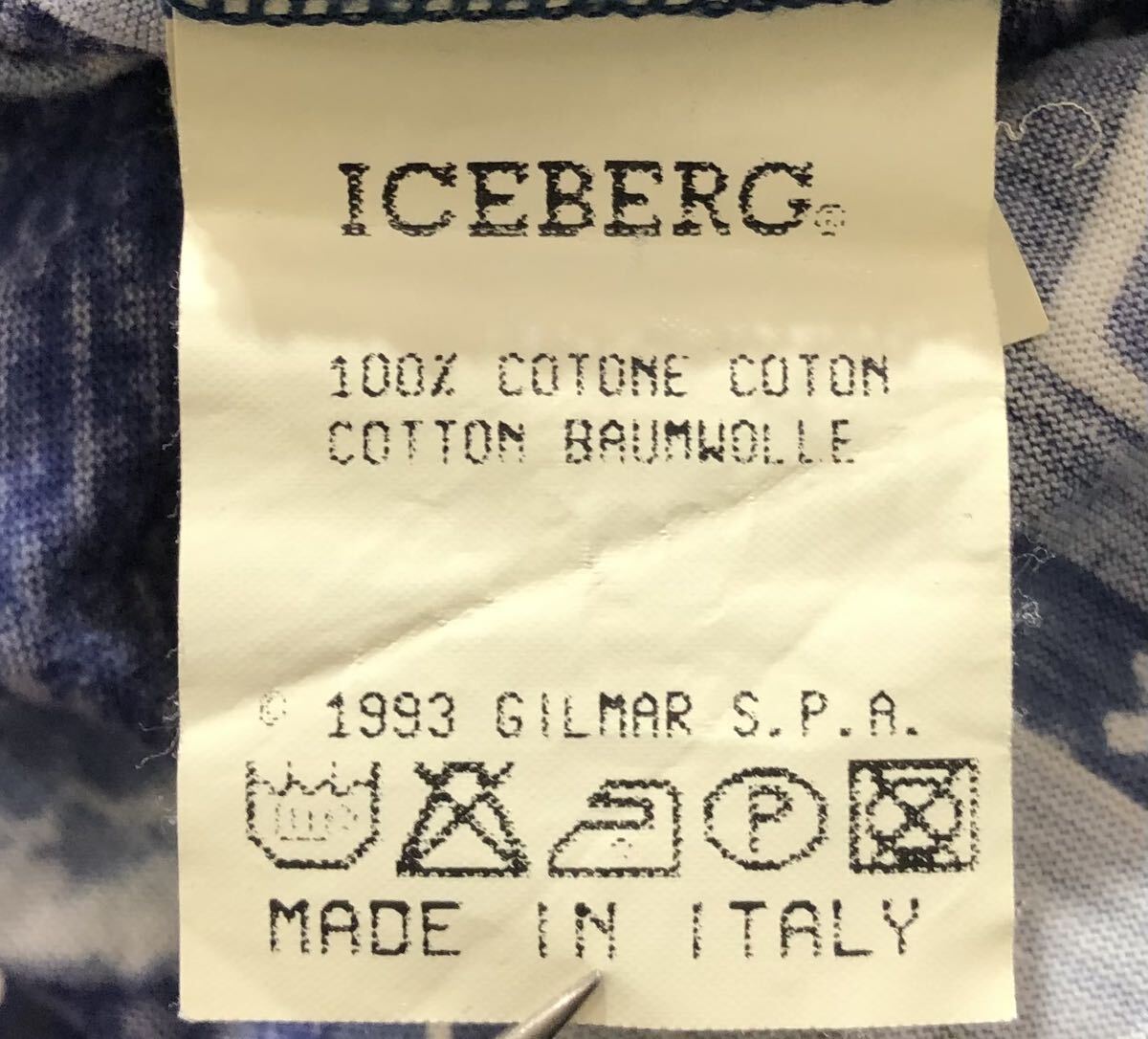  Italy made # ICEBERG Iceberg ×wa-na- Bros # speedy *gon The less cactus print polo-shirt with short sleeves navy series S