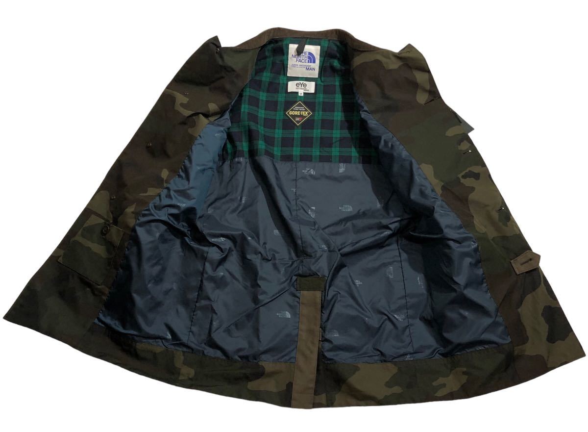 未着用 タグ付 定価 9.9万 ■ JUNYA WATANABE MAN×THE NORTH FACE ■ GORE-TEX ゴアテックス 迷彩柄 ステンカラーコート M_画像4