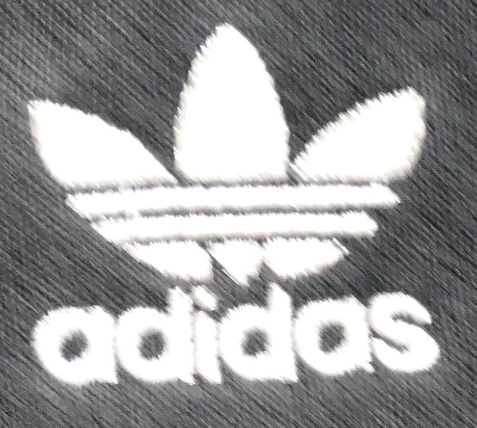 ■ adidas originals アディダス オリジナルス ■ トレフォイル ロゴ 刺繍 スリーライン スウェット ハーフ パンツ ブラック M_画像5