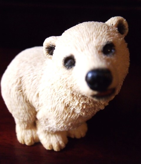 イギリス　ヴィンテージ　シェラット＆シンプソン　白くまの置物　小熊　レア！_画像2