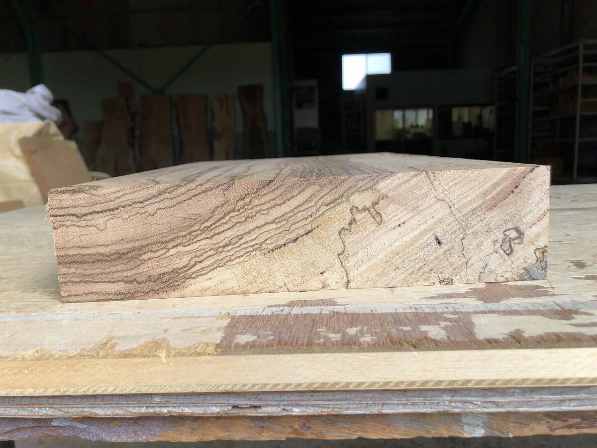 送料無料！【S669F】ゼブラウッド 417×252×60㎜ スポルテッド 乾燥材 木工 DIY 材木 天然木 無垢材《銘木すずめや》_画像10