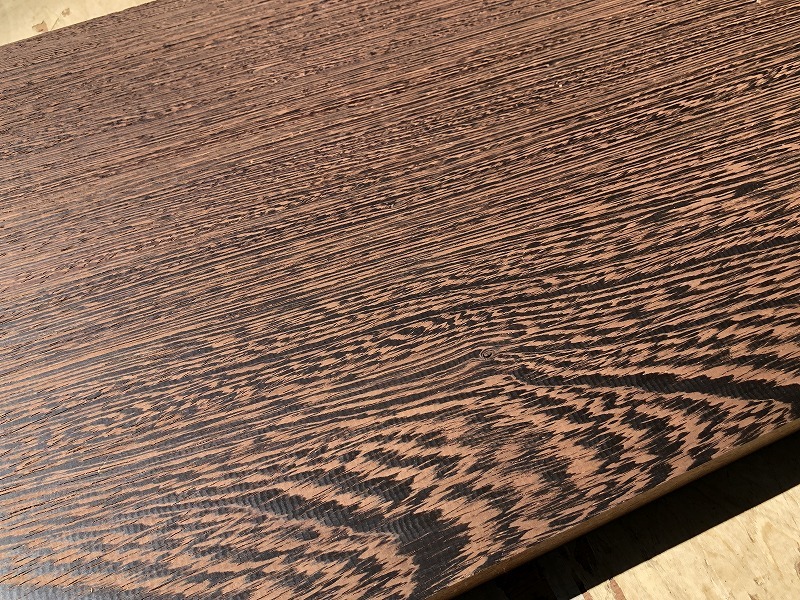 送料無料！！【S455E】ウエンジ 850×297×58㎜ 板材 乾燥材 木工 DIY 材木 天然木 無垢材 《銘木すずめや》_画像2