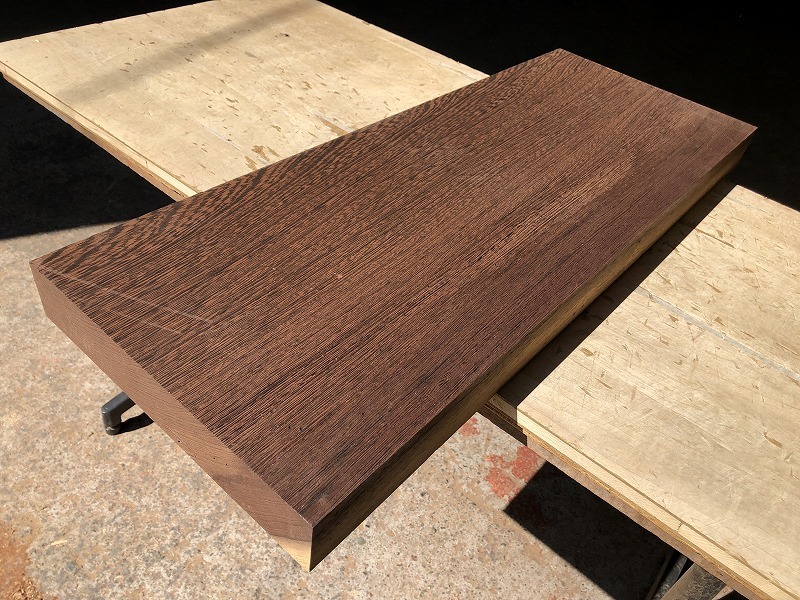 送料無料！！【S456E】ウエンジ 840×314×58㎜ 板材 乾燥材 木工 DIY 材木 天然木 無垢材 《銘木すずめや》_画像4