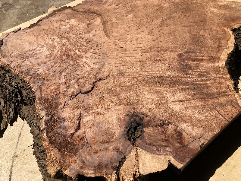 送料無料！！【S548F】レッドウッド 600×～410×42㎜ 乾燥材 木工 DIY 材木 天然木 無垢材《銘木すずめや》_画像2
