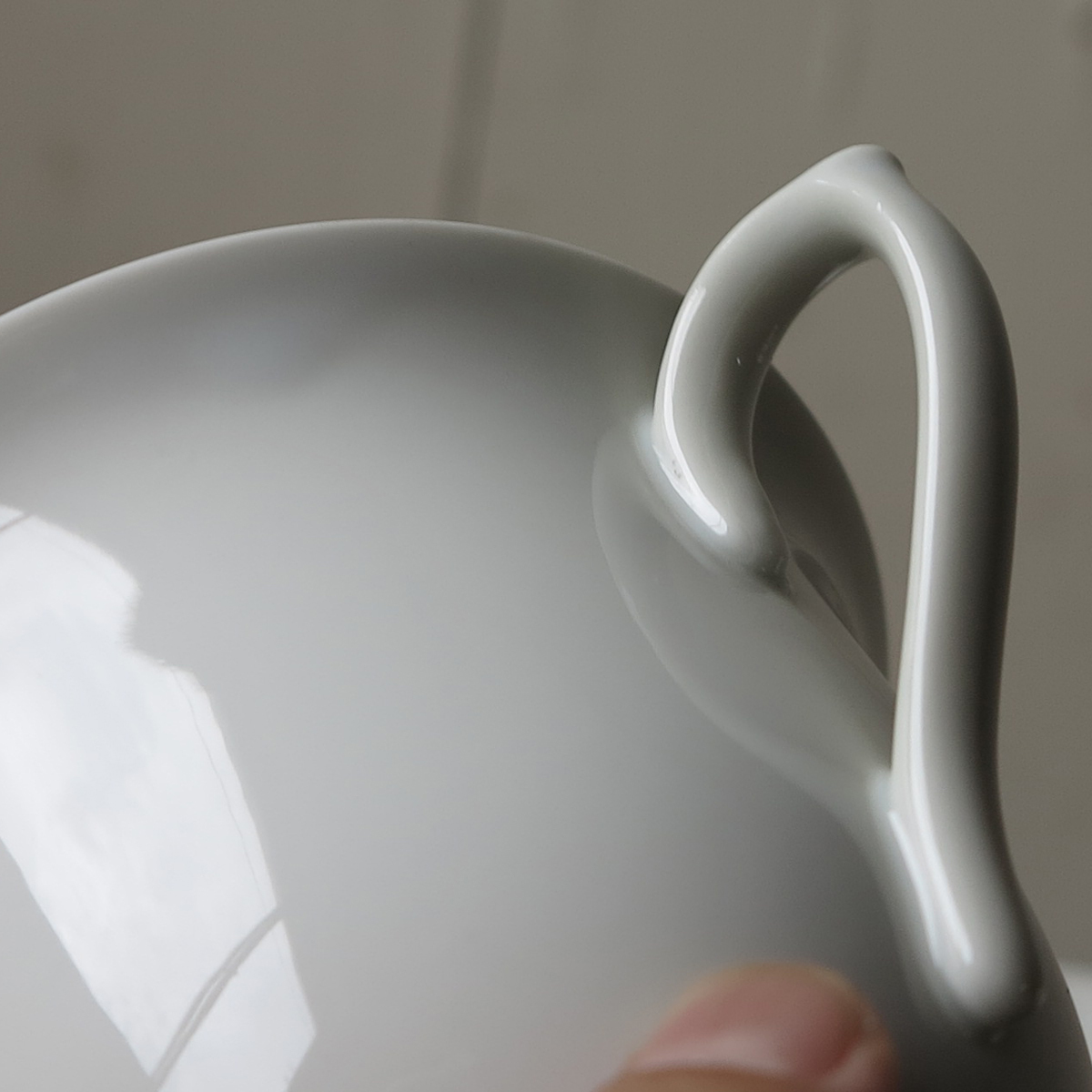 2個セット 白磁 特大マグ 約270ml デッドストック 検: 陶器 カフェオレボウル コーヒーカップ スープカップ 喫茶 ビンテージ アンティークの画像7