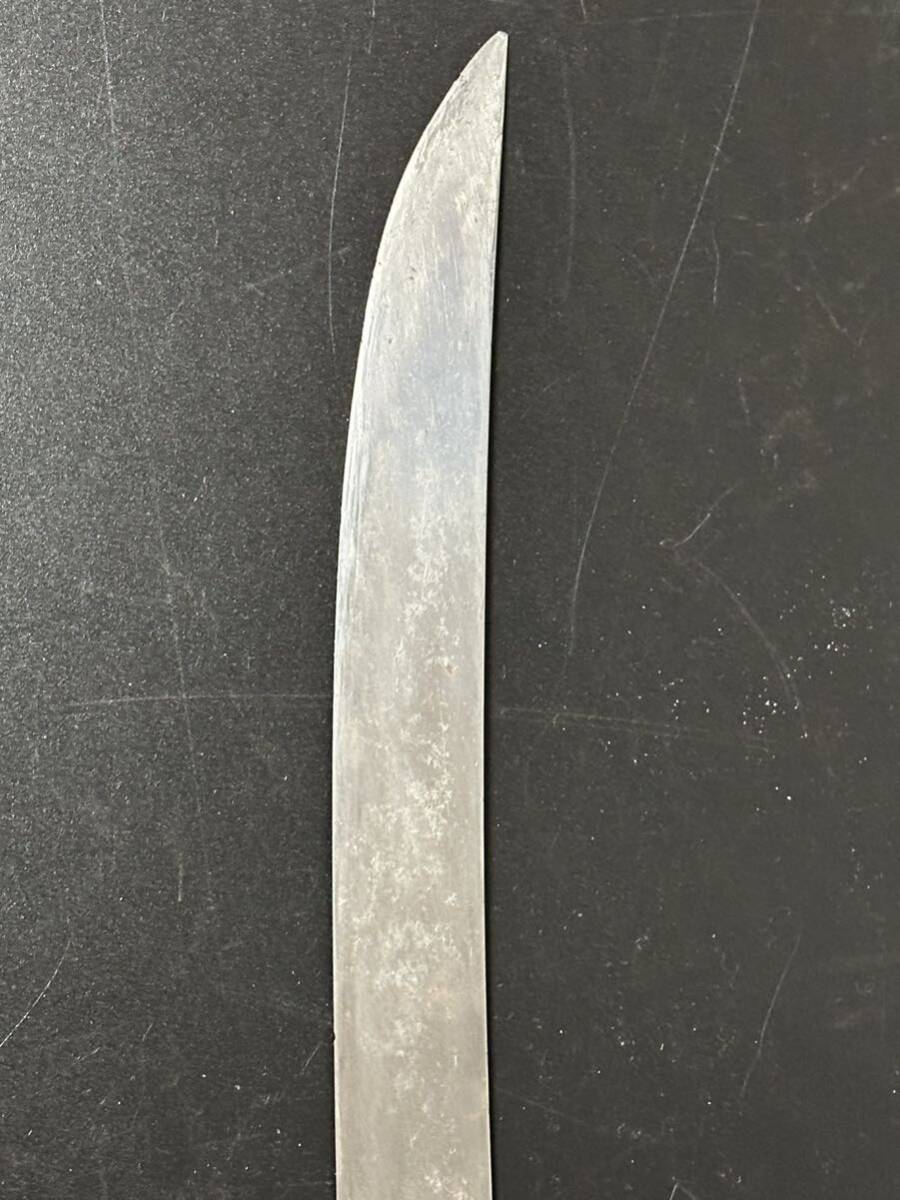 脇差　吉久 銘文　35.6cm 刀装具 日本刀 武具 鍔 桜　24.3/fm.y_画像3