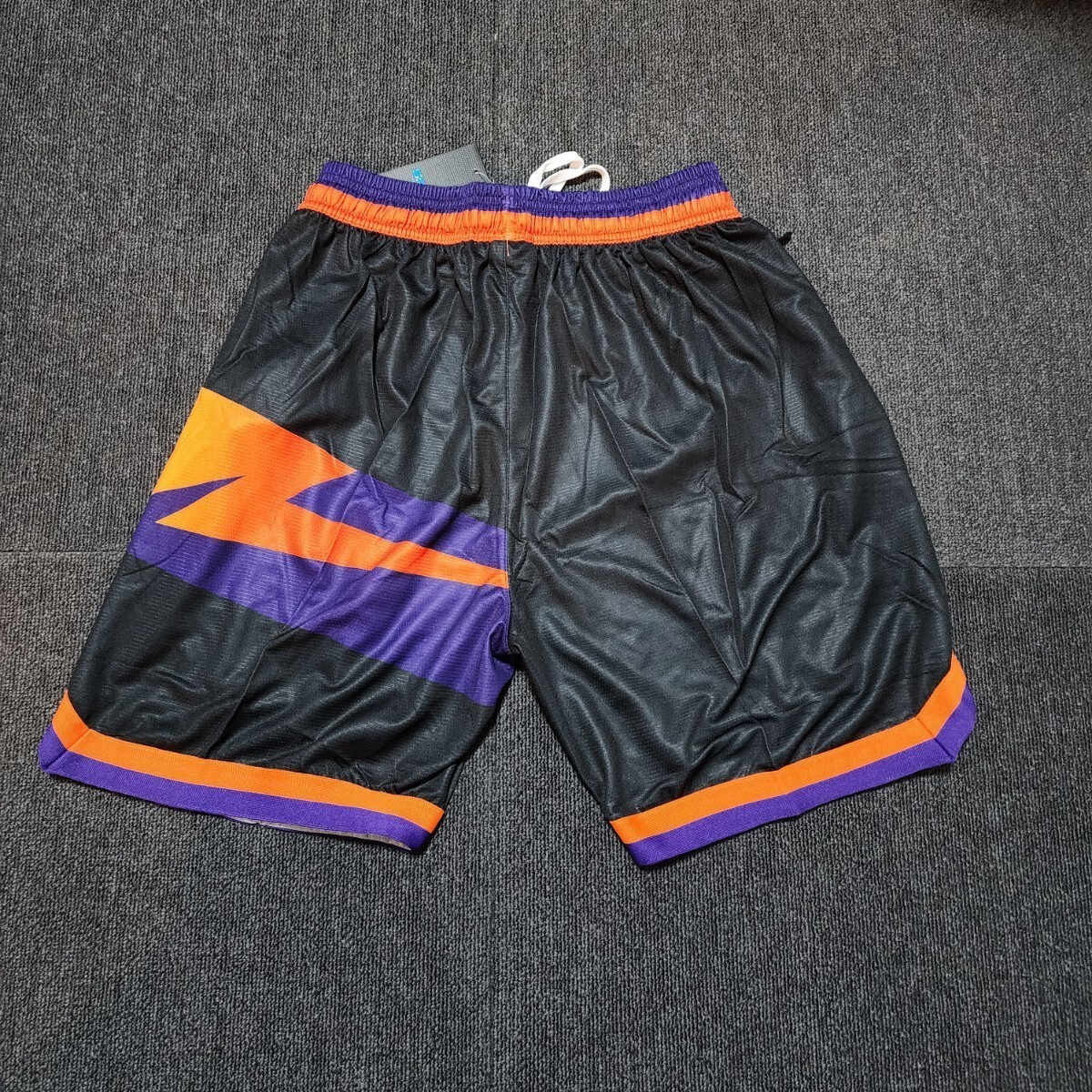新品　NBA フェニックス・サンズ　ハーフパンツ　Short　ユニフォームパンツ　バスケパンツ　袋付き　ブラック　2XLサイズ　Suns_画像3