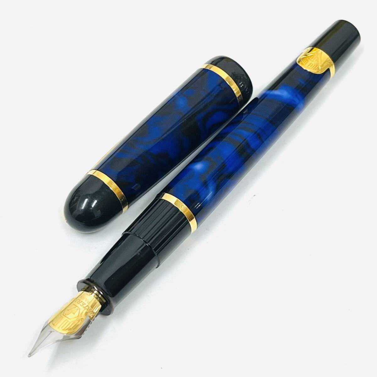 WATERMAN ウォーターマン PHILEAS フィリアス 万年筆 ブルー F 細字 文房具 マーブル _画像3