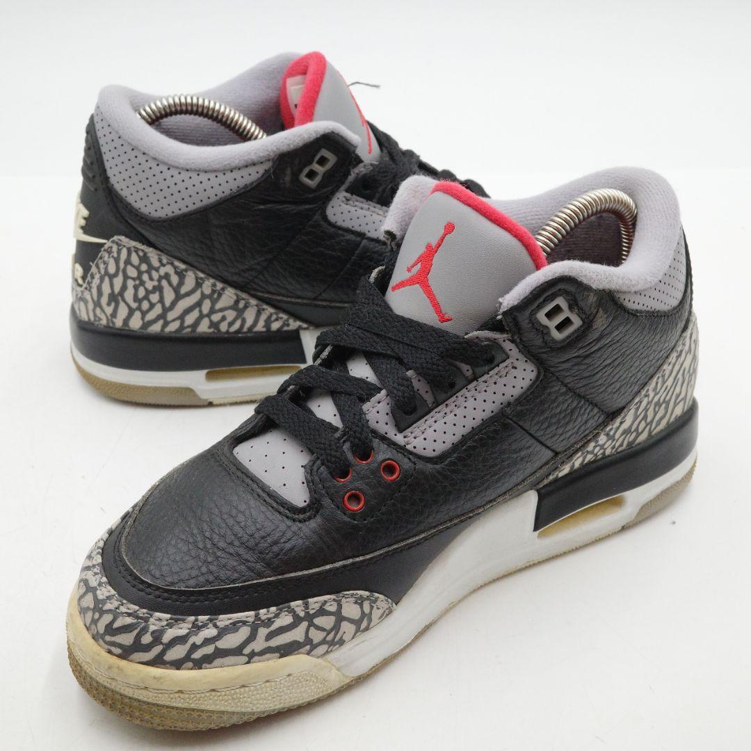 NIKE AIR JORDAN 3 RETRO OG BG ナイキ エアジョーダン スニーカー 23.5cm ブラック 854261-001 ストリート 完売モデルの画像4