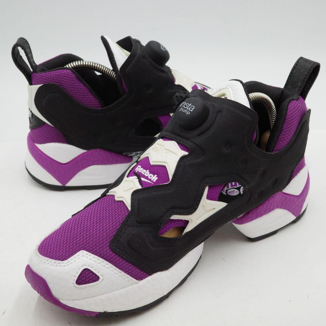 極美品 Reebok INSTAPUMP FURY 95 リーボック スニーカー 24cm パープル ブラック GX2662 完売モデル クリーニング済み_画像4