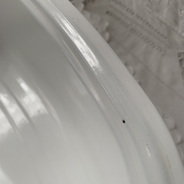  unused storage goods Noda enamel wash .8L enamelled ellipse type howe low .. cod i oval white white made in Japan 