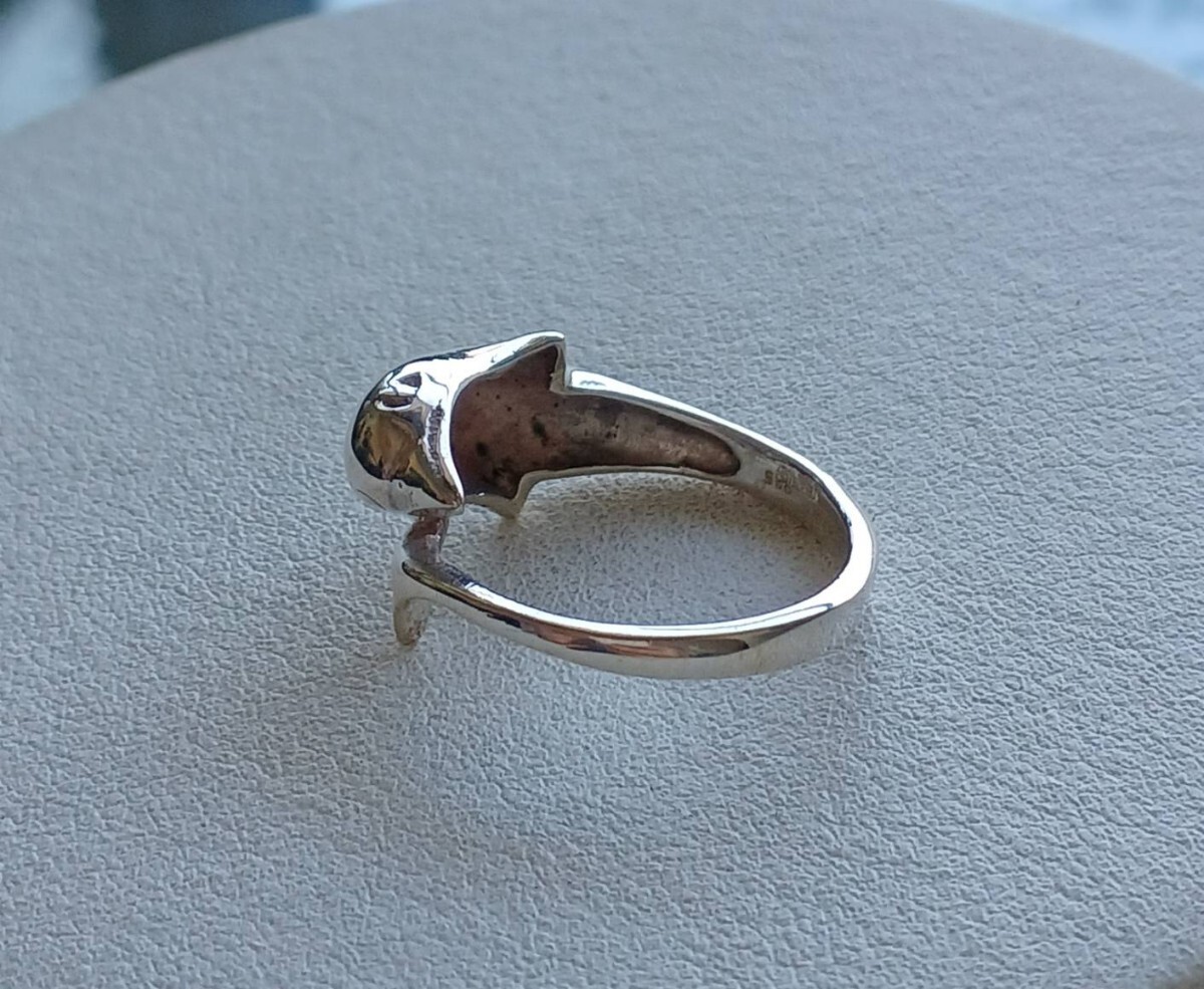 серебряный дельфин кольцо #15