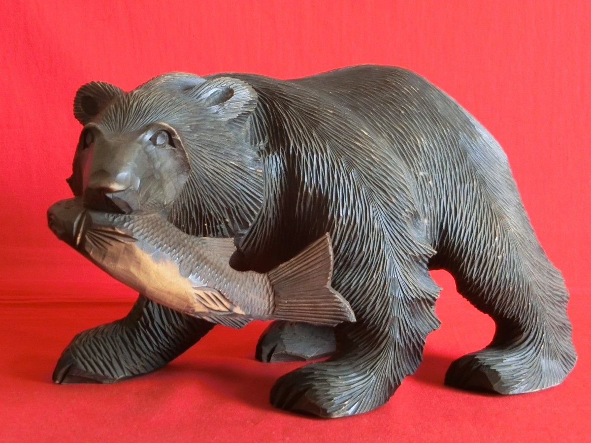 昭和レトロな木彫りの熊の置物 横幅36cm|Yahoo!フリマ(旧 昭和レトロな木彫りの熊の置物 横幅36cm|Yahoo!フリマ(旧