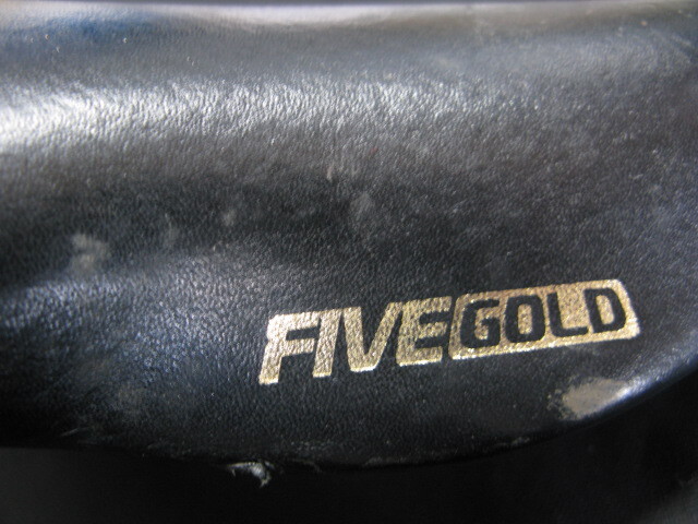 ピスト・競輪/NJS認定KASHIMA【FIVE GOLD】サドル【黒】W44中古品_画像4