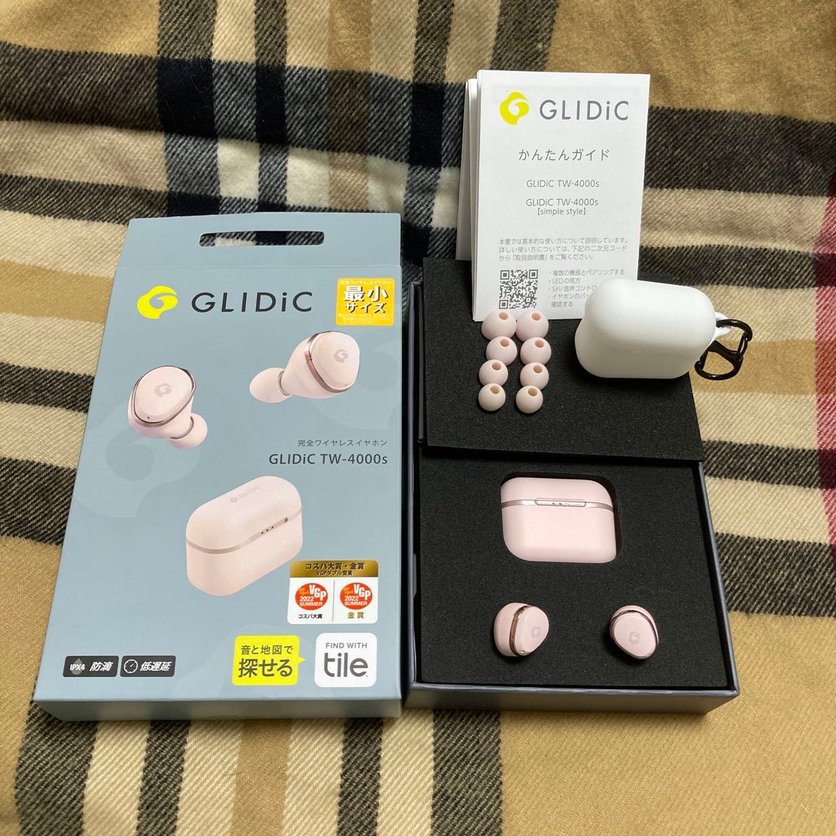☆GLDIC TW-4000s ピンク最小ワイヤレスイヤホン☆ GLIDiC Bluetooth
