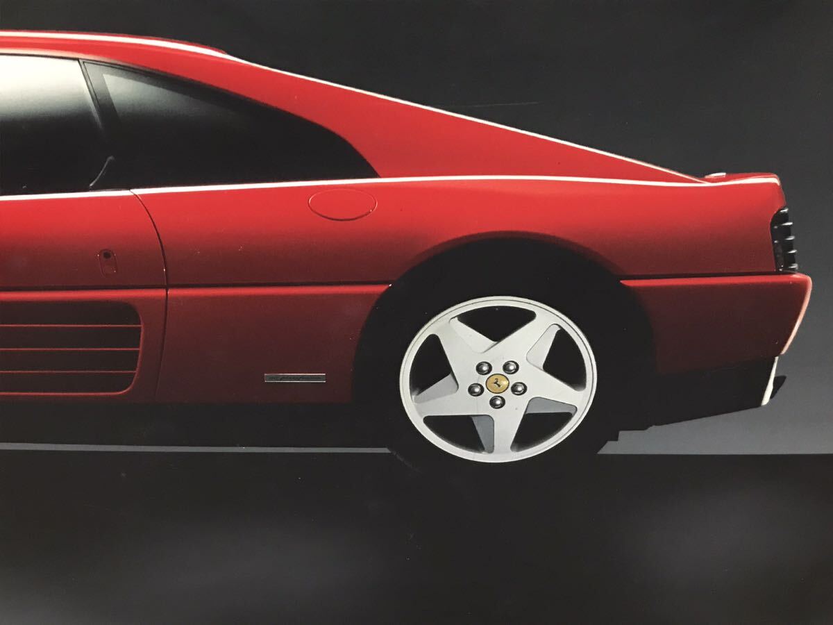 当時物 フェラーリ 348 tb ポスター 額装 / フレームサイズ 80.5cm×60.5cm / Ferrari / アンティーク ヴィンテージ_画像4