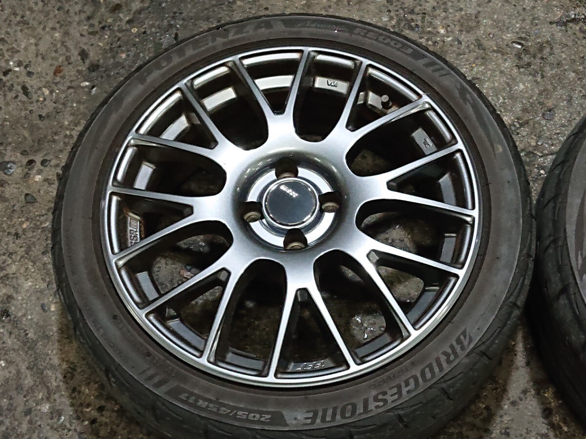 ★H298 R53【TANABE SSR GTV04 メッシュ】17インチ 7J +42 PCD100 4穴 4本 BS 205/45R17 軽量_画像2