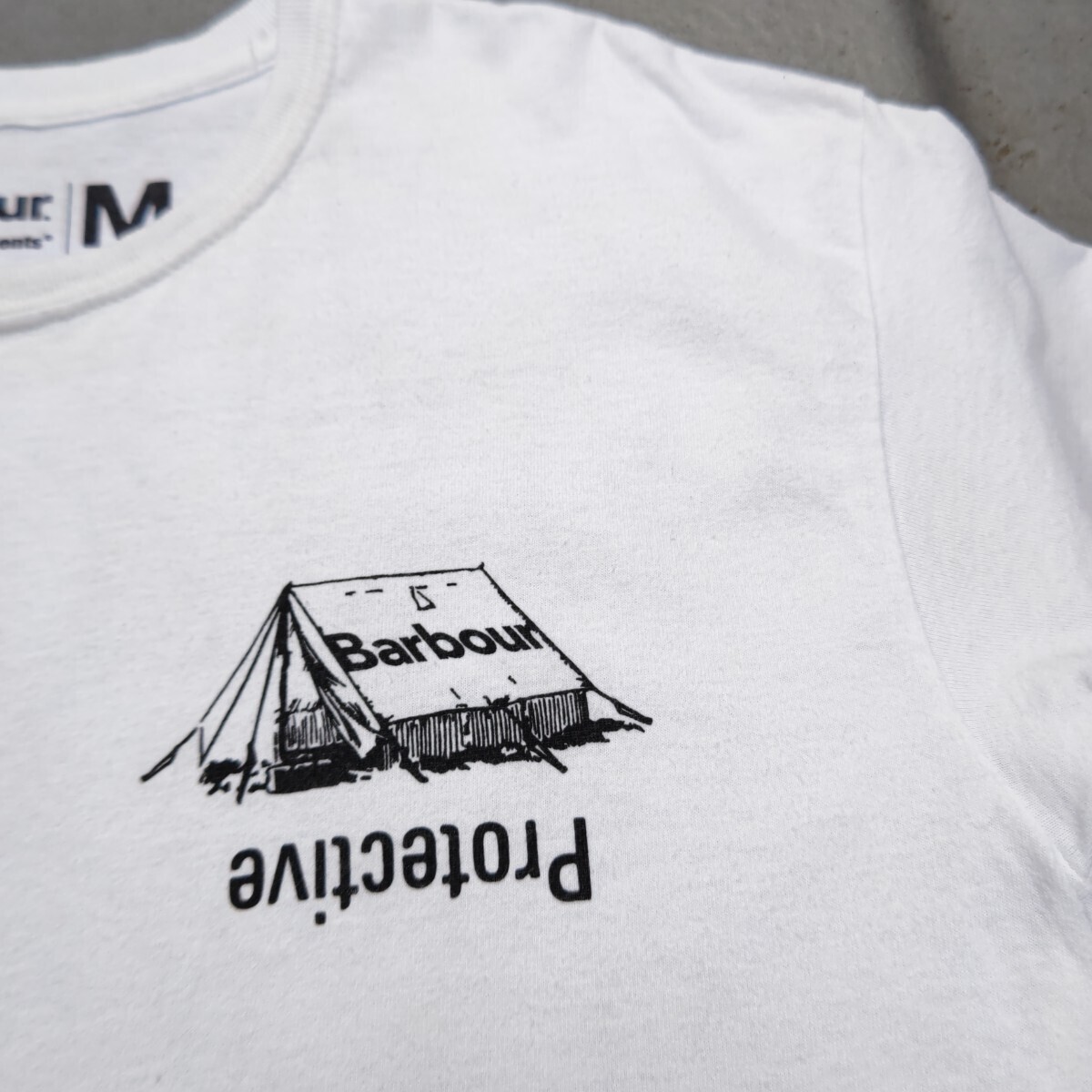 Barbour／Engineered Garments コラボ Tシャツ バブアー × エンジニアードガーメンツ 半袖Tシャツ キャンプ アウトドア_画像6