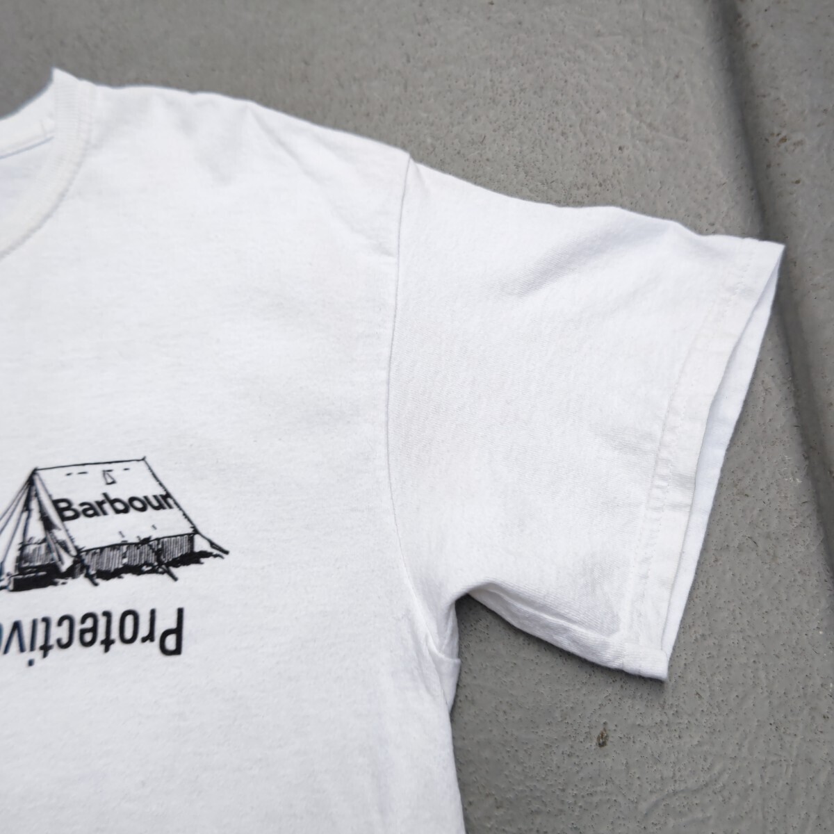 Barbour／Engineered Garments コラボ Tシャツ バブアー × エンジニアードガーメンツ 半袖Tシャツ キャンプ アウトドア_画像8