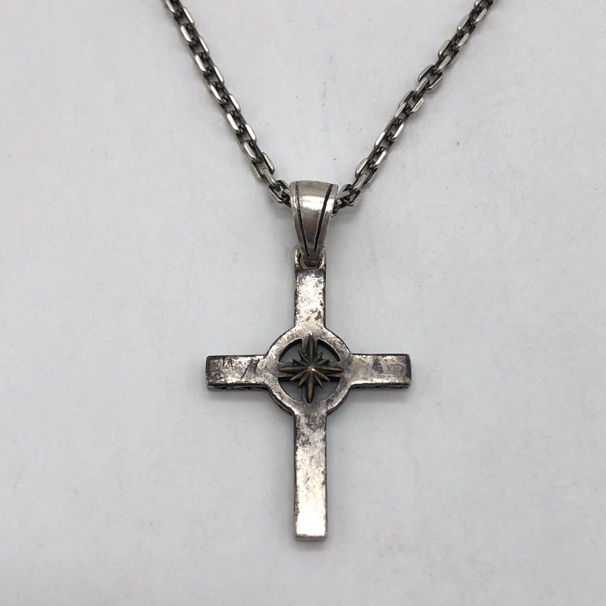 SAAD Sard long necklace Cross silver 925 accessory fashion P978