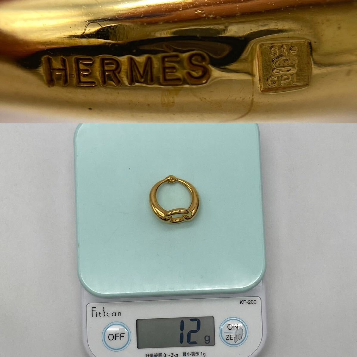 HERMES エルメス スカーフリング ゴールド ヴィンテージ　ファッション アクセサリー P948_画像3